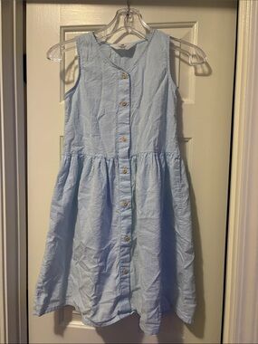 H&M Light Blue Sleeveless Button-Front Girls' Dress